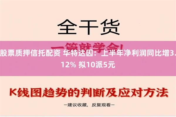 股票质押信托配资 华特达因：上半年净利润同比增3.12% 拟10派5元