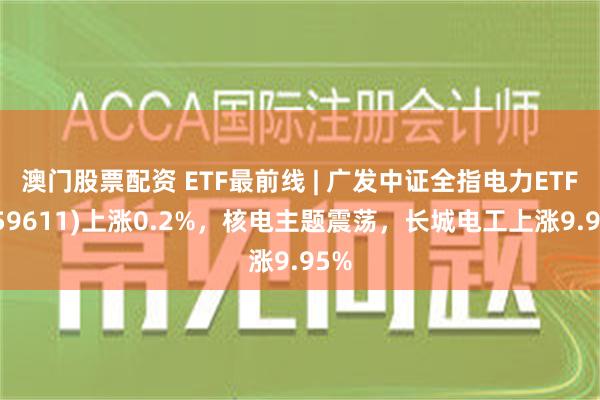 澳门股票配资 ETF最前线 | 广发中证全指电力ETF(159611)上涨0.2%，核电主题震荡，长城电工上涨9.95%