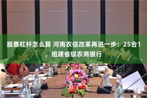 股票杠杆怎么算 河南农信改革再进一步：25合1，组建省级农商银行